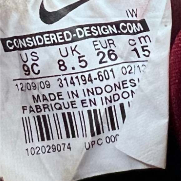 Y2K Nike Air Force 1 Low GS Iron Man Red Metallic Gold Sneakers Child Sz 9 Team - Picture 15 of 15